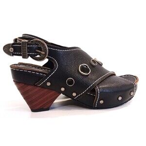 Low Rules SARAH John Fluevog black slingback heels US women's sz 6 (runs small)